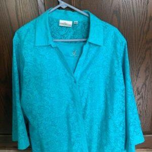 2 Piece Summer Blouse and Tee (3X)